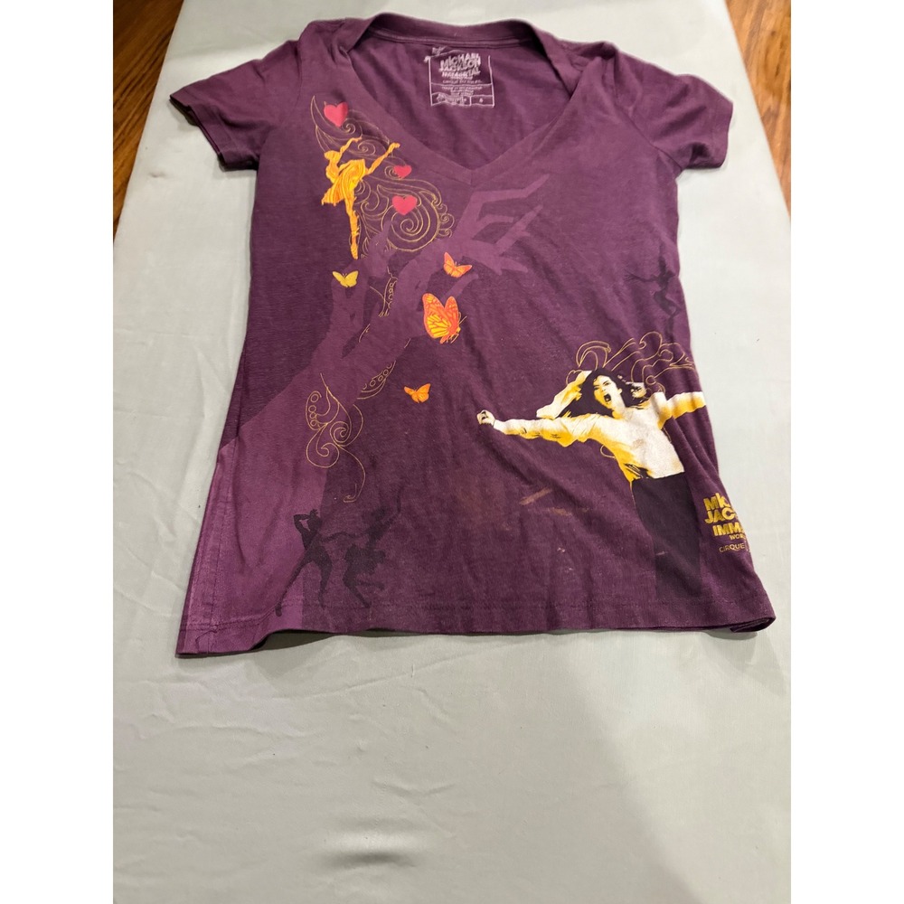 Music Womens Michael Jackson Immortal World Tour Cirque du Soleil Tee S Purple